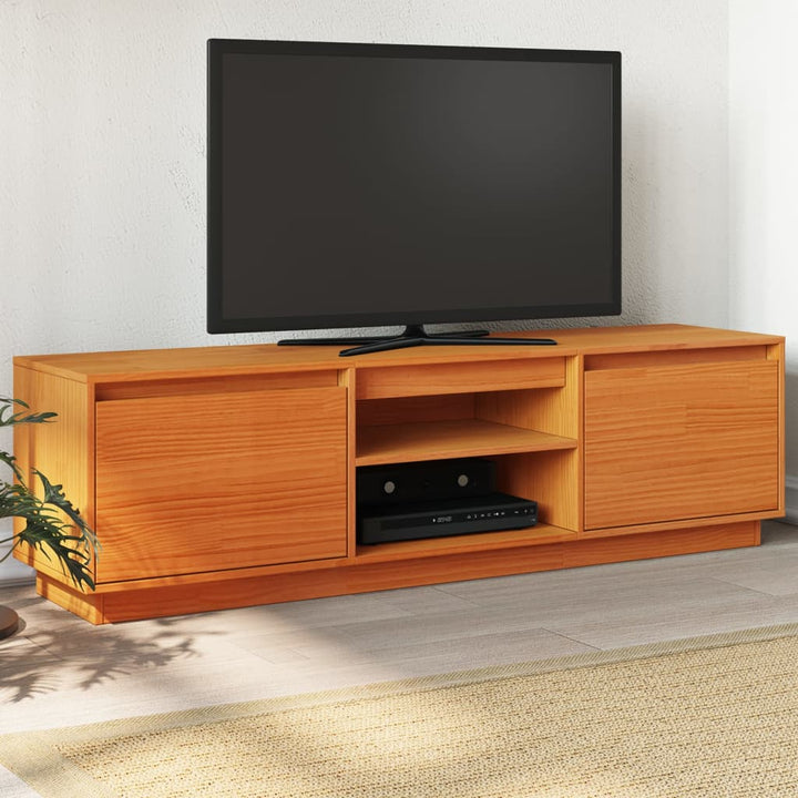 Tv-Schrank 140X35X40 Cm Massivholz Kiefer