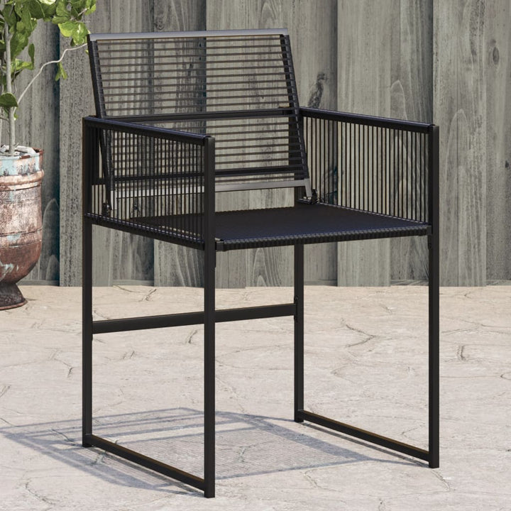 Gartenstühle Mit Kissen 4 Stk. Schwarz Poly Rattan