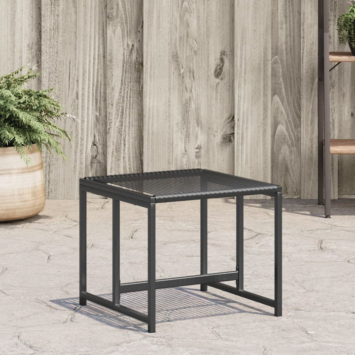 Gartenhocker Mit Kissen 4 Stk. Schwarz Poly Rattan