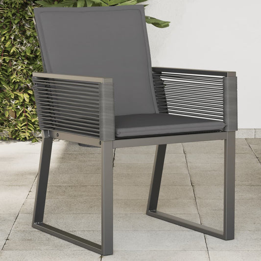 Gartenstühle Mit Kissen 4 Stk. Schwarz Poly Rattan