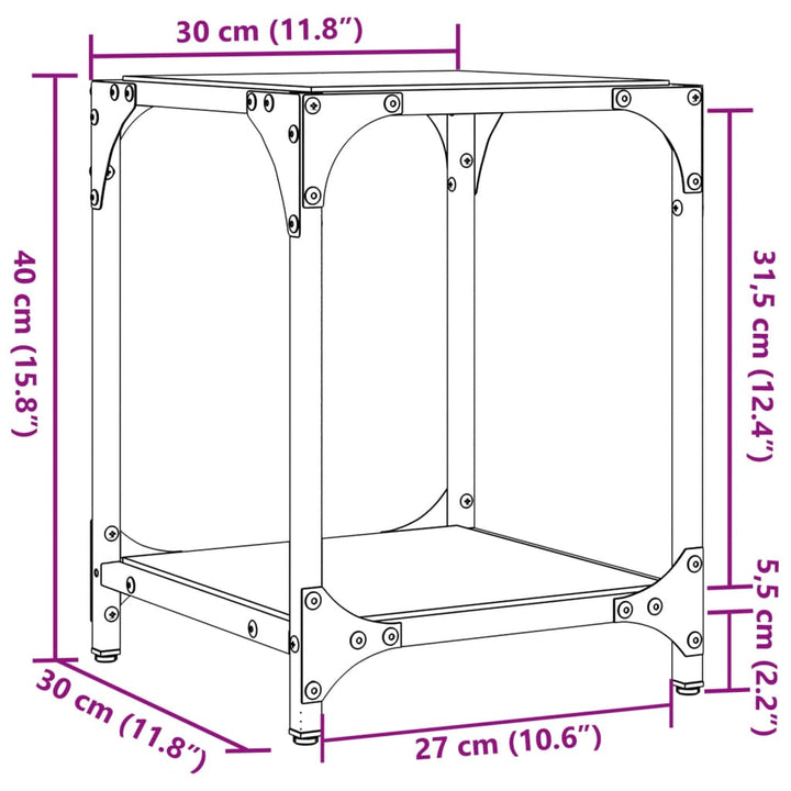 Couchtische Mit Glasplatte 2 Stk. Transparent Stahl