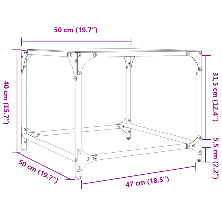 Couchtische Mit Glasplatte 2 Stk. Transparent Stahl