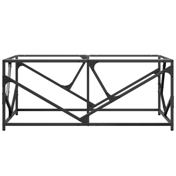 Couchtisch Mit Glasplatte 98,5X50X41 Cm Stahl