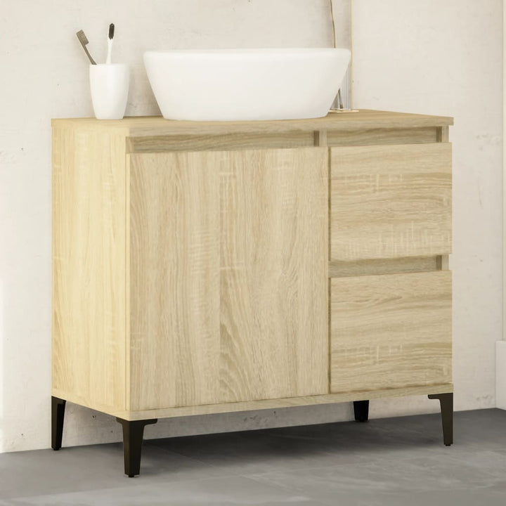 Badschrank 65X33X60 Cm Holzwerkstoff