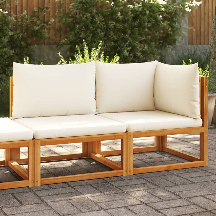 Gartenhocker Mit Kissen 65X65X29 Cm Massivholz Akazie