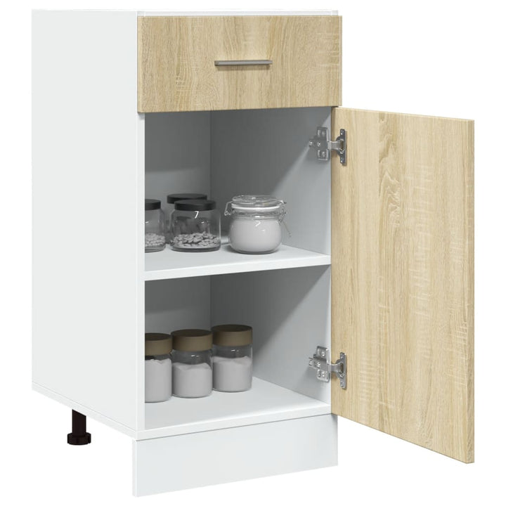 Schubunterschrank Sonoma-Eiche 40X46X81,5 Cm Holzwerkstoff Sonoma Eiche