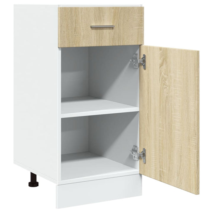 Schubunterschrank Sonoma-Eiche 40X46X81,5 Cm Holzwerkstoff Sonoma Eiche