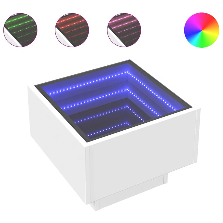 Beistelltisch Mit Led Holzwerkstoff