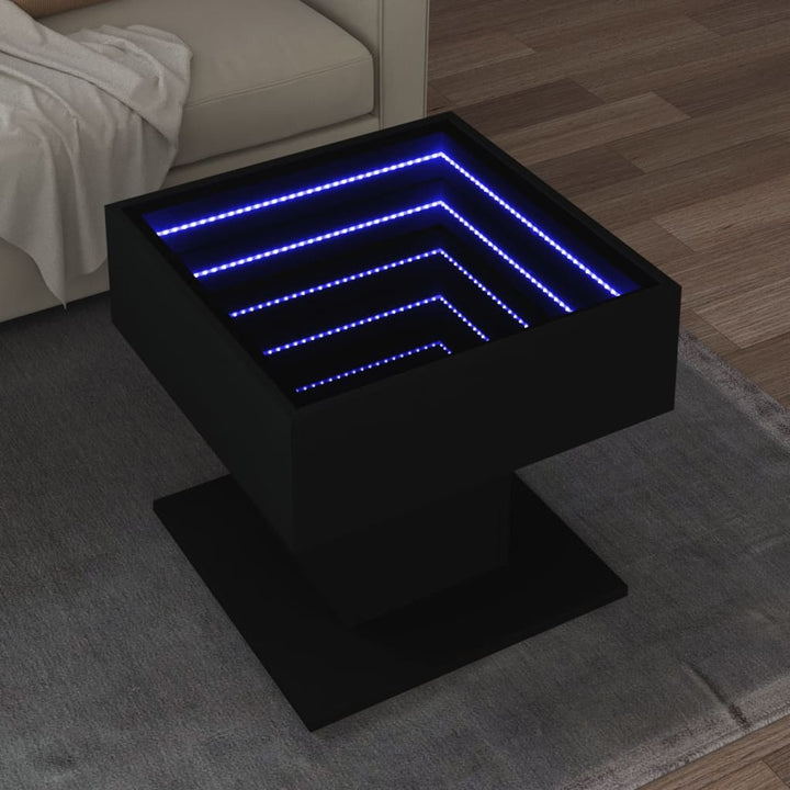 Led-Couchtisch 50X50X45 Cm Holzwerkstoff