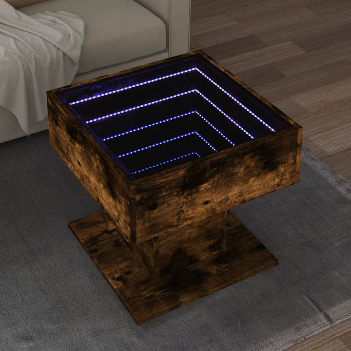 Led-Couchtisch 50X50X45 Cm Holzwerkstoff