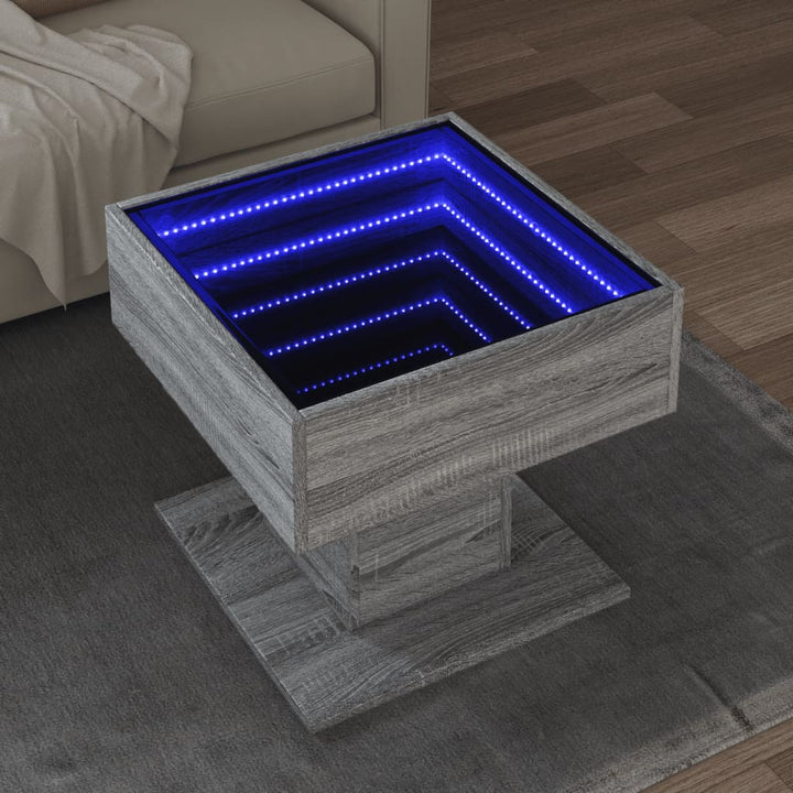 Led-Couchtisch 50X50X45 Cm Holzwerkstoff