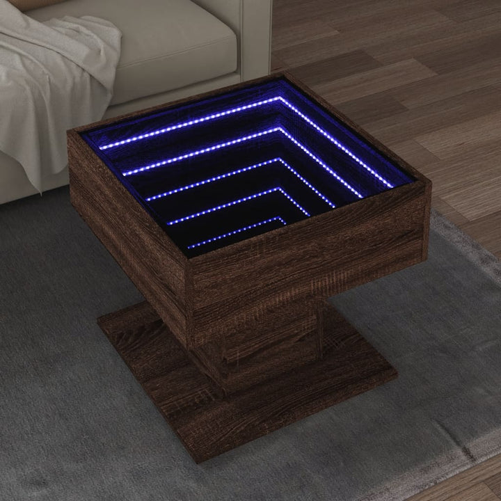 Led-Couchtisch 50X50X45 Cm Holzwerkstoff