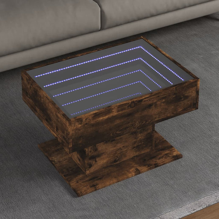 Led-Couchtisch 50X50X45 Cm Holzwerkstoff