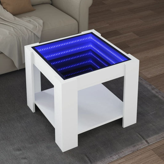 Led-Couchtisch 53X53X45 Cm Holzwerkstoff