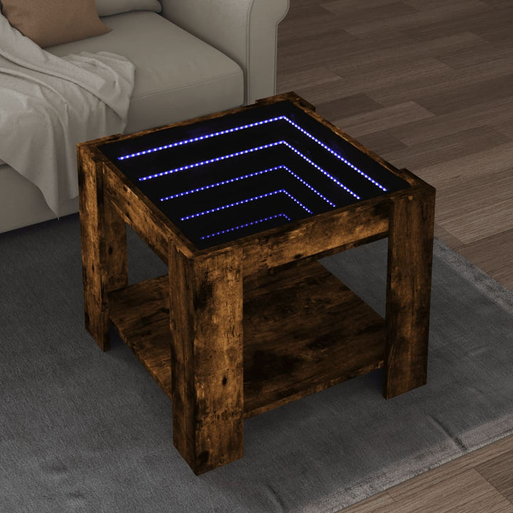 Led-Couchtisch 53X53X45 Cm Holzwerkstoff