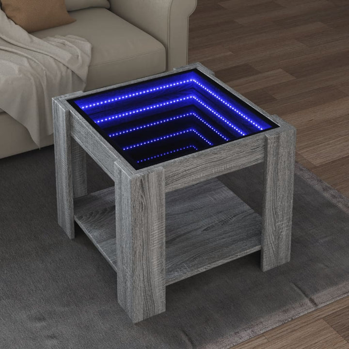 Led-Couchtisch 53X53X45 Cm Holzwerkstoff