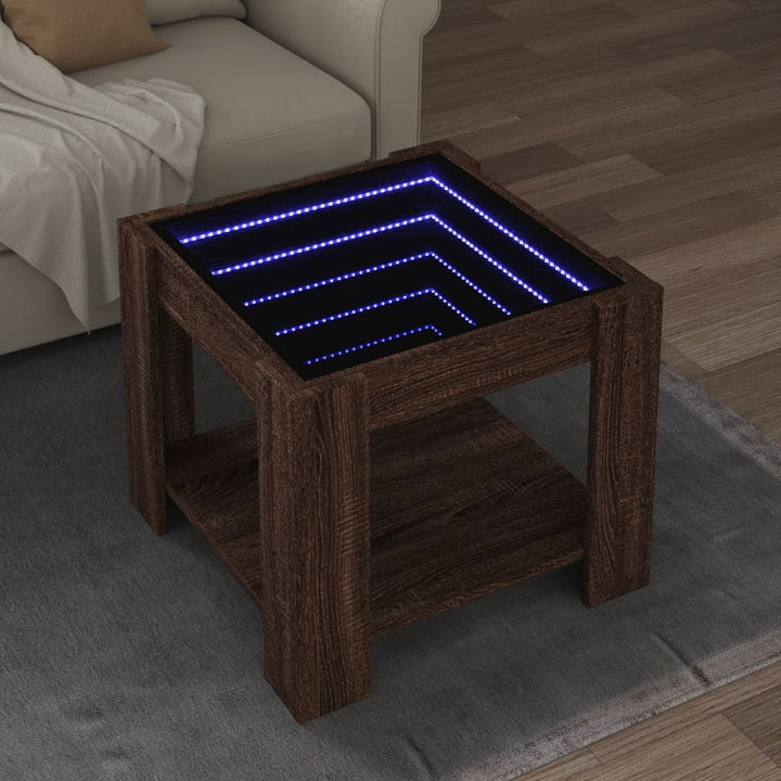 Led-Couchtisch 53X53X45 Cm Holzwerkstoff