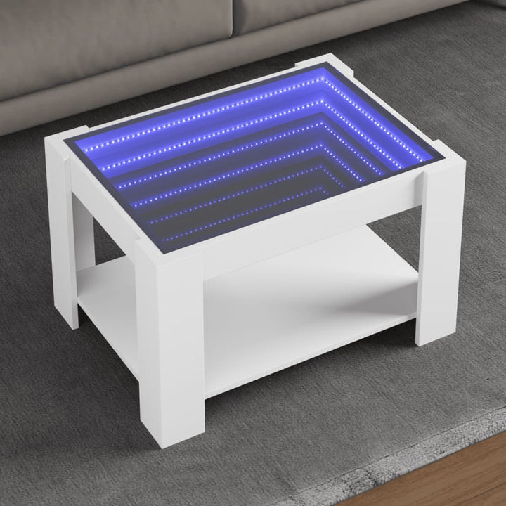 Led-Couchtisch 53X53X45 Cm Holzwerkstoff