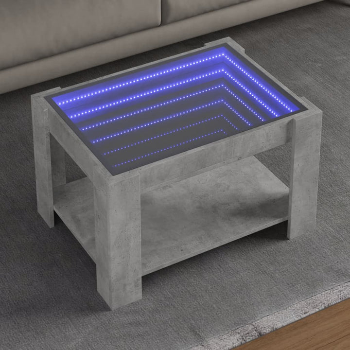 Led-Couchtisch 53X53X45 Cm Holzwerkstoff