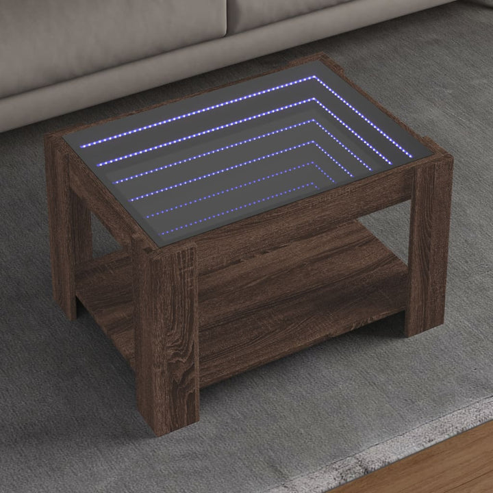 Led-Couchtisch 53X53X45 Cm Holzwerkstoff