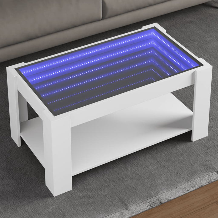 Led-Couchtisch 53X53X45 Cm Holzwerkstoff