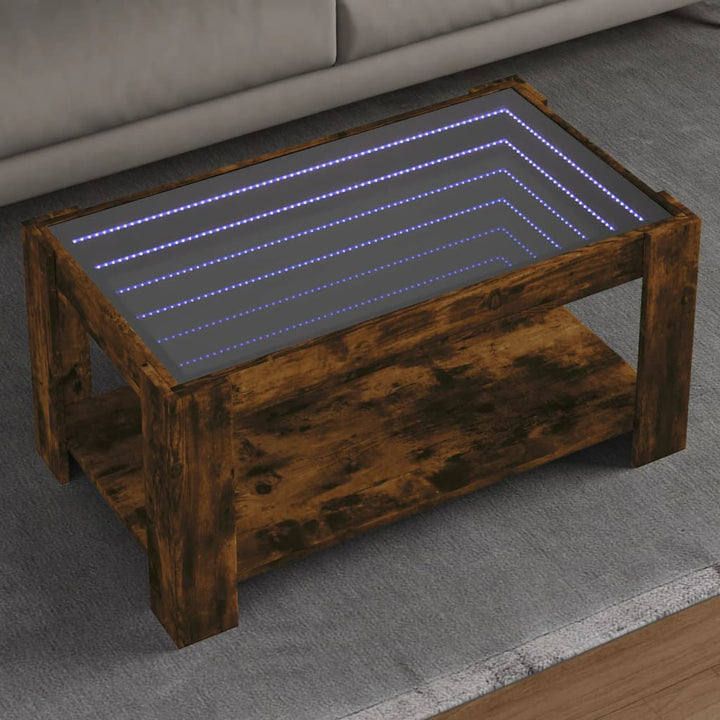 Led-Couchtisch 53X53X45 Cm Holzwerkstoff