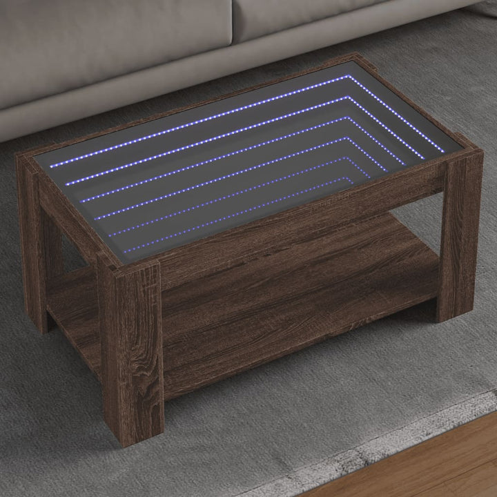 Led-Couchtisch 53X53X45 Cm Holzwerkstoff