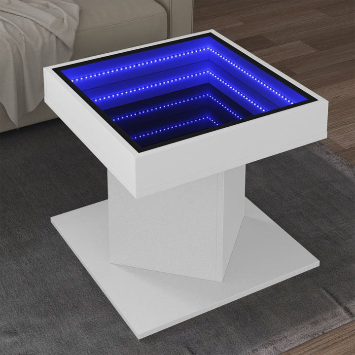 Led-Couchtisch 50X50X45 Cm Holzwerkstoff