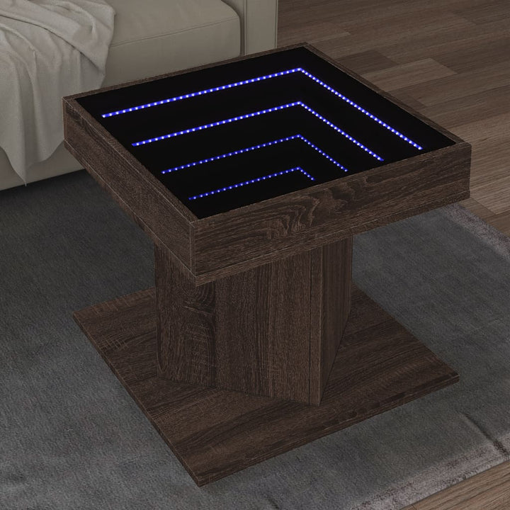 Led-Couchtisch 50X50X45 Cm Holzwerkstoff