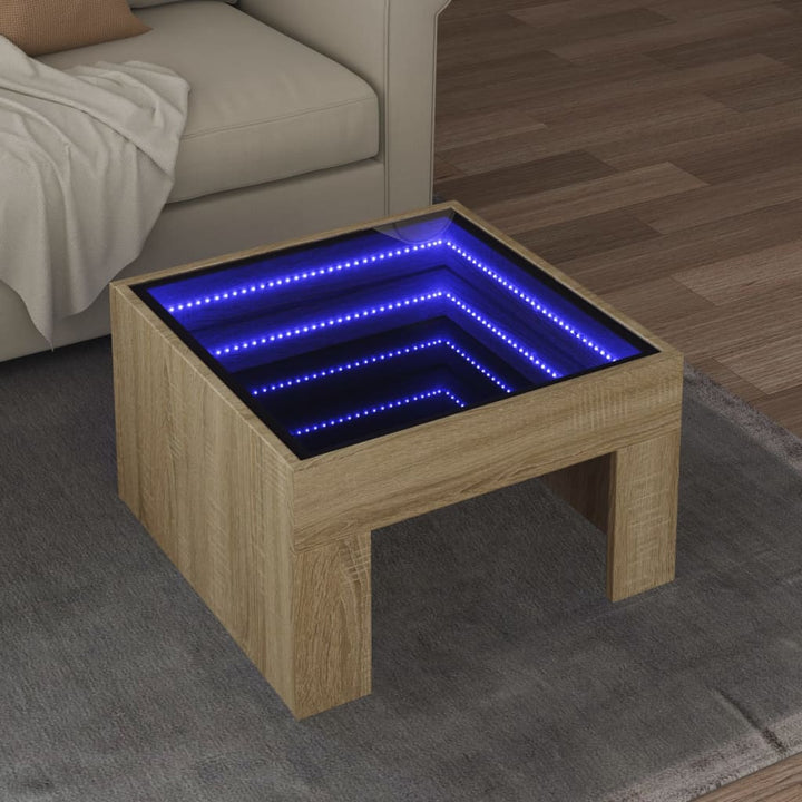 Couchtisch Mit Infinity-Led 50X50X30 Cm