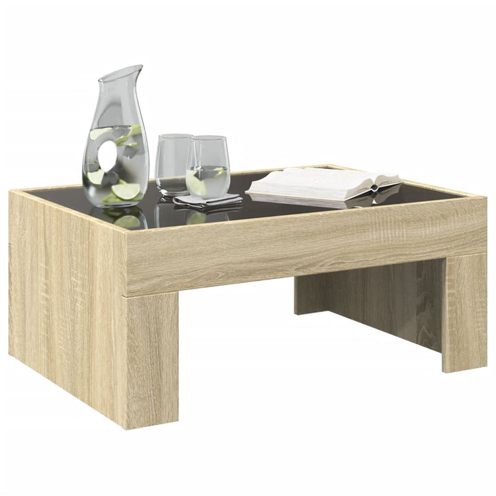 Couchtisch Mit Infinity-Led Sonoma-Eiche 70X50X30 Cm Sonoma Eiche