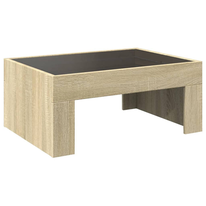 Couchtisch Mit Infinity-Led Sonoma-Eiche 70X50X30 Cm Sonoma Eiche