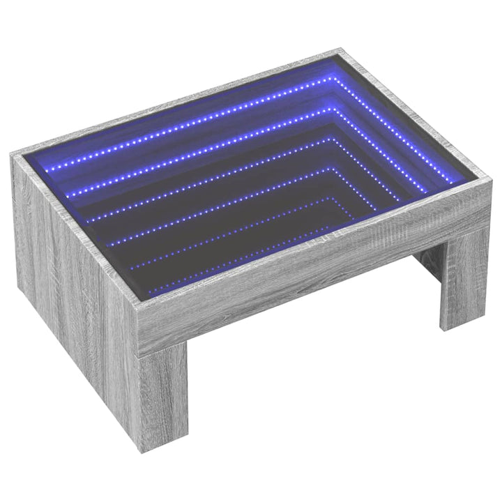 Couchtisch Mit Infinity-Led 70X50X30 Cm Grau Sonoma