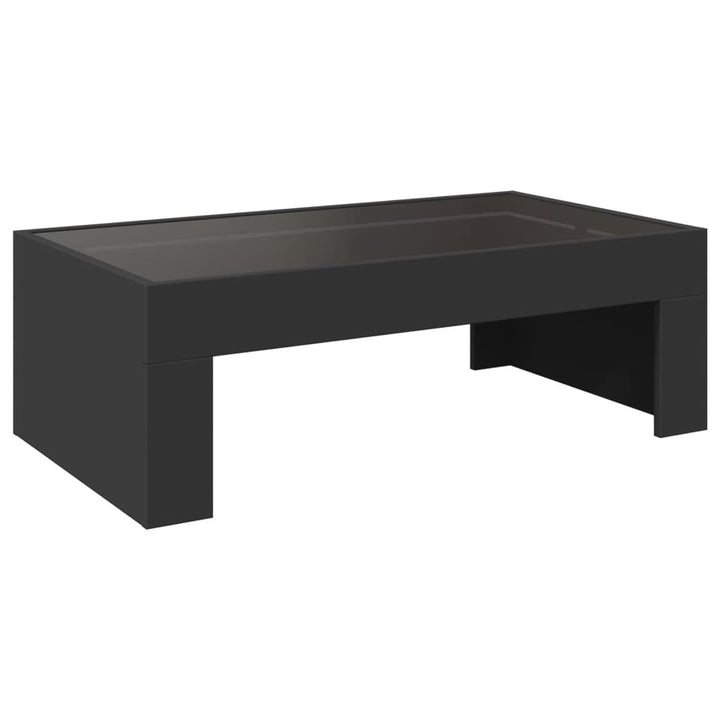 Couchtisch Mit Infinity-Led 90X50X30 Cm Schwarz