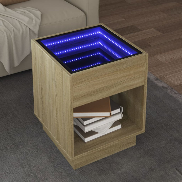 Couchtisch Mit Infinity-Led 70X50X50 Cm