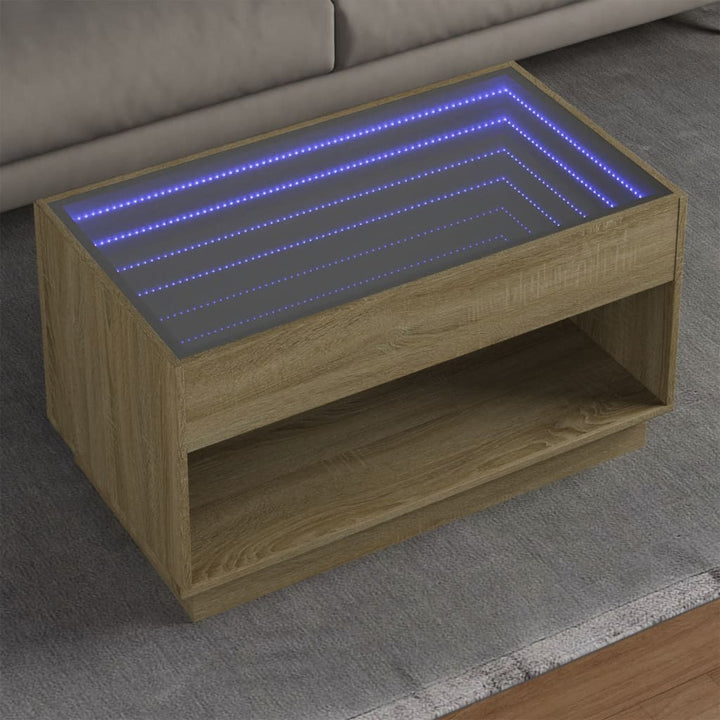 Couchtisch Mit Infinity-Led 70X50X50 Cm