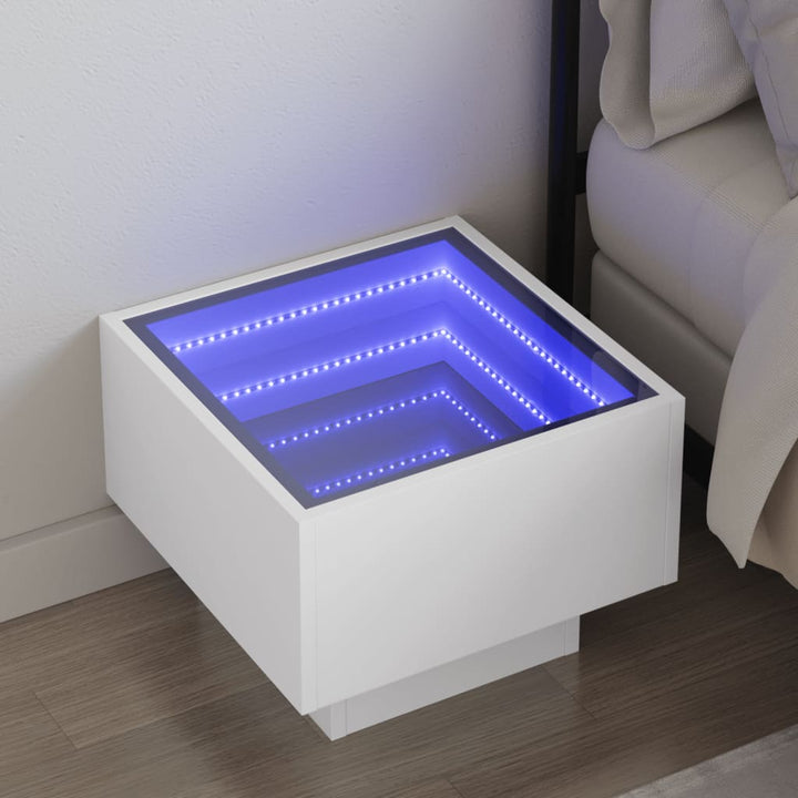 Nachttisch Mit Infinity-Led Sonoma-Eiche 40X40X30 Cm