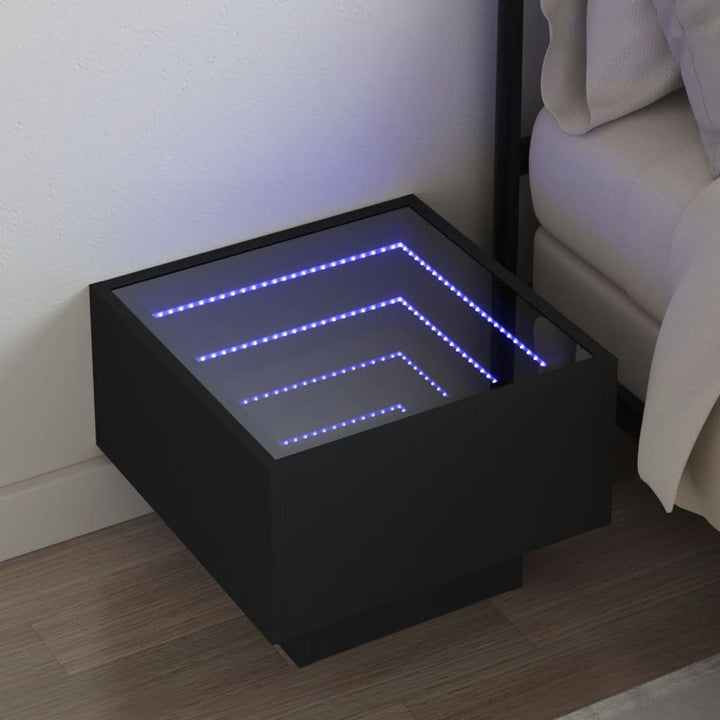 Nachttisch Mit Infinity-Led Sonoma-Eiche 40X40X30 Cm