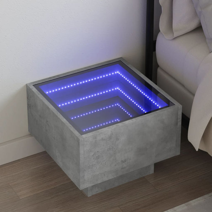 Nachttisch Mit Infinity-Led Sonoma-Eiche 40X40X30 Cm