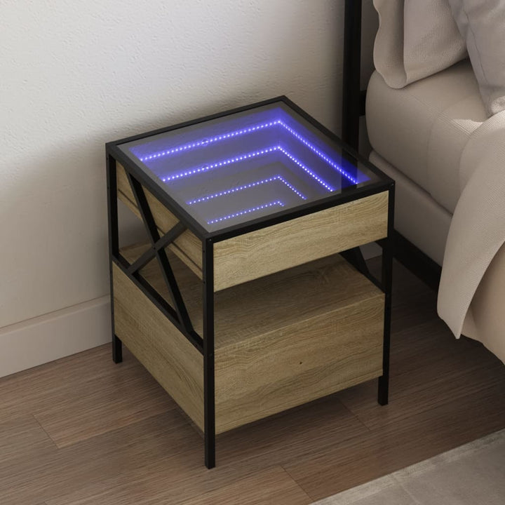 Nachttisch Mit Infinity-Led 40X40X51 Cm