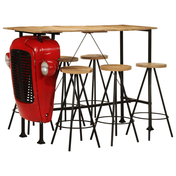 Bar-Set 3-Tlg. Massivholz Mango 60×60×107 Cm