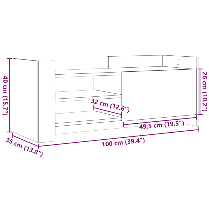 Tv-Schrank 100X35X40 Cm Holzwerkstoff