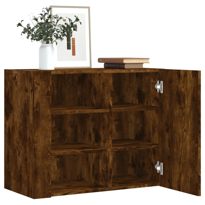 Wandregal Braun Eichen-Optik 75X35X60 Cm Holzwerkstoff