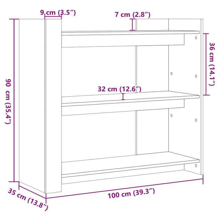 Konsolentisch 100X35X90 Cm Holzwerkstoff