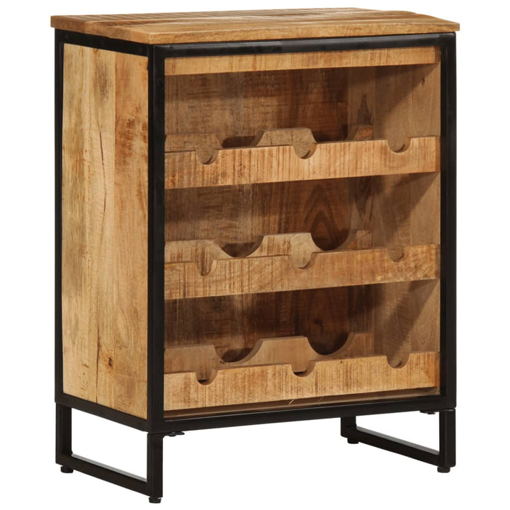 Weinschrank 62X33X78,5 Cm Raues Mangoholz