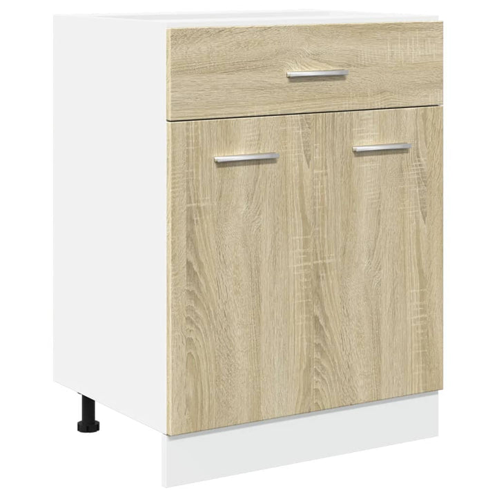 Schubunterschrank Sonoma-Eiche 60X46X81,5 Cm Holzwerkstoff Sonoma Eiche