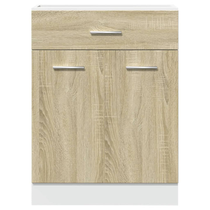 Schubunterschrank Sonoma-Eiche 60X46X81,5 Cm Holzwerkstoff Sonoma Eiche