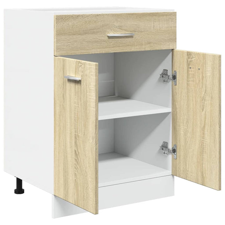 Schubunterschrank Sonoma-Eiche 60X46X81,5 Cm Holzwerkstoff Sonoma Eiche