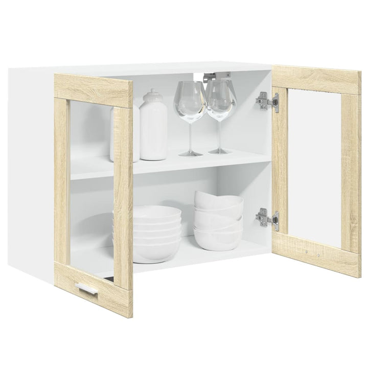 Hängeglasschrank Sonoma-Eiche 80X31X60 Cm Holzwerkstoff Sonoma Eiche