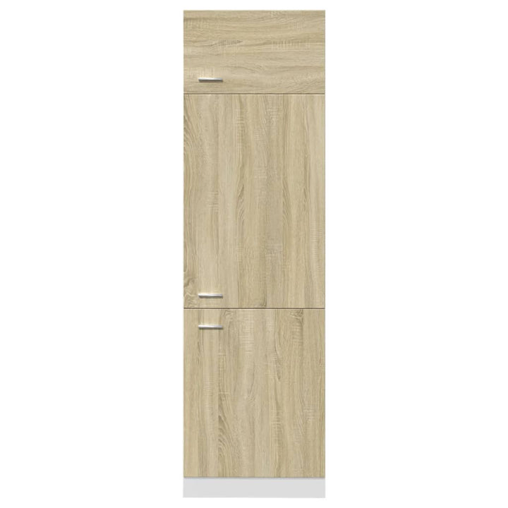 Kühlumbauschrank Sonoma-Eiche 60X57X207 Cm Holzwerkstoff Sonoma Eiche